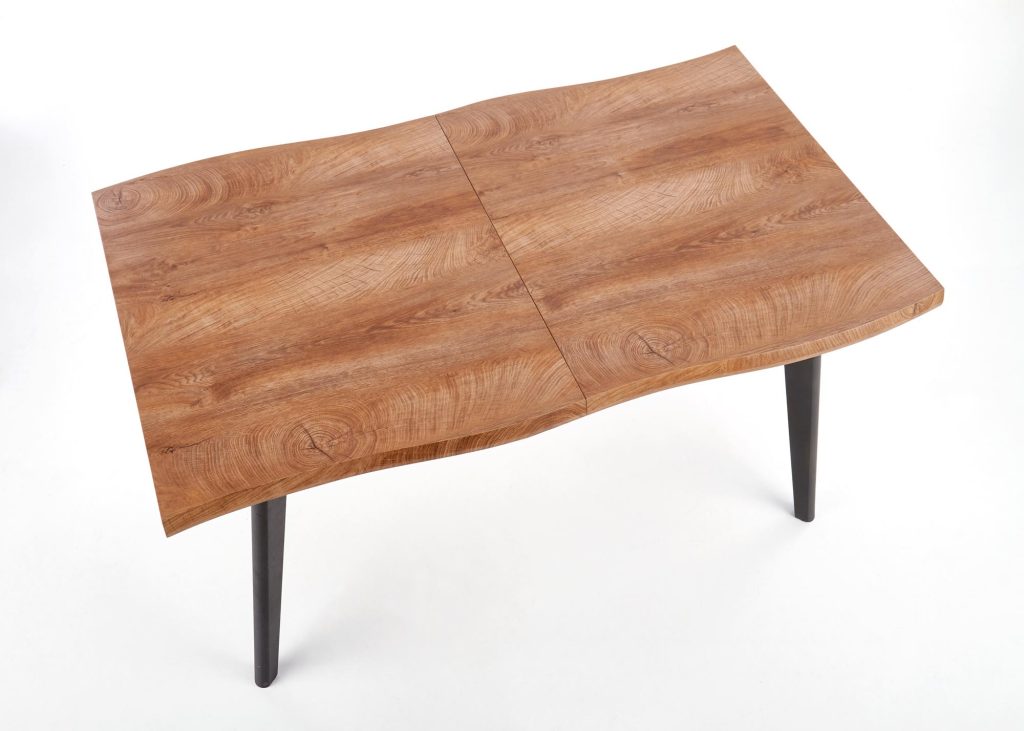 DICKSON stół rozkładany 150-210/90 cm, blat - naturalny, nogi - czarny (2p=1szt)