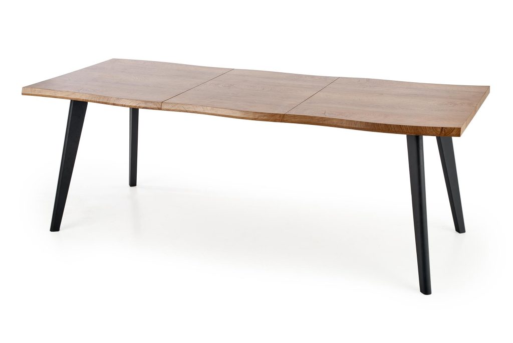DICKSON stół rozkładany 150-210/90 cm, blat - naturalny, nogi - czarny (2p=1szt)