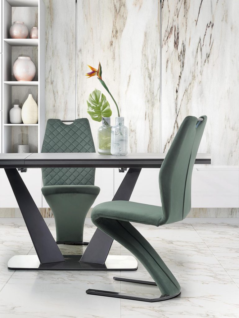 FANGOR stół rozkładany, blat - ciemny popiel, podstawa - czarny (3p=1szt)