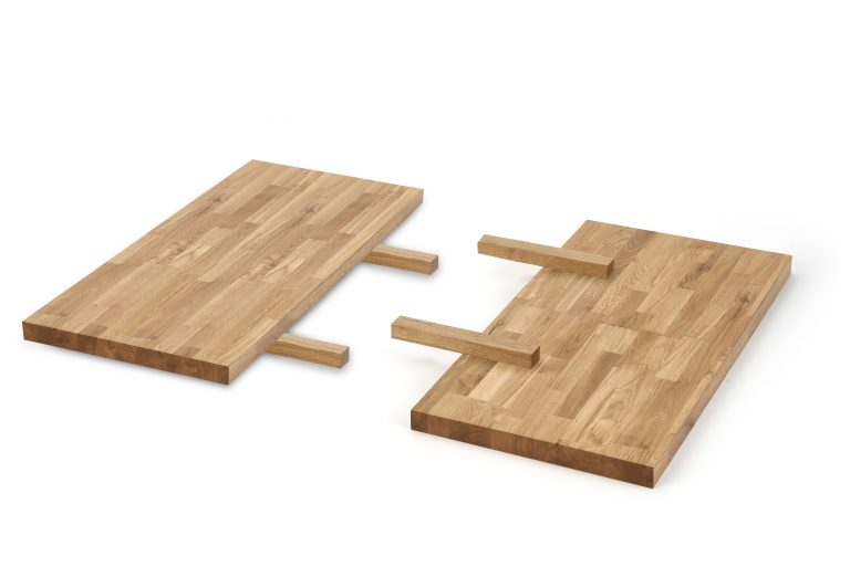 APEX & RADUS - przedłużka blatu 85x40 cm; drewno lite - dębowe kolor: dąb naturalny (1p=1kpl)
