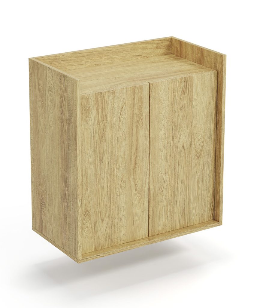 MOBIUS SZAFKA 2D korpus: hikora naturalna, fronty - hikora naturalna (1p=1szt)