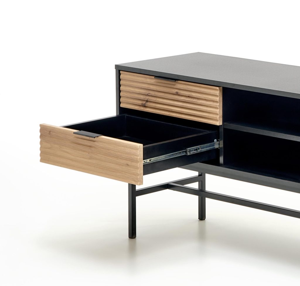 MURANO RTV-1 stolik RTV dąb artisan/czarny (1p=1szt)