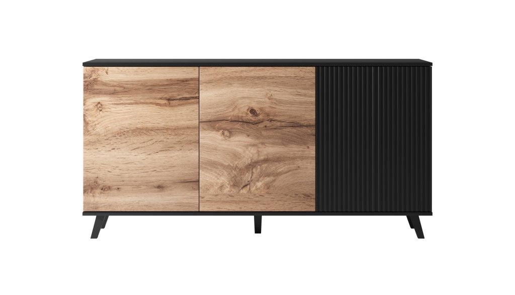 RANDOM KM-1 komoda dąb wotan/czarny (2p=1szt)