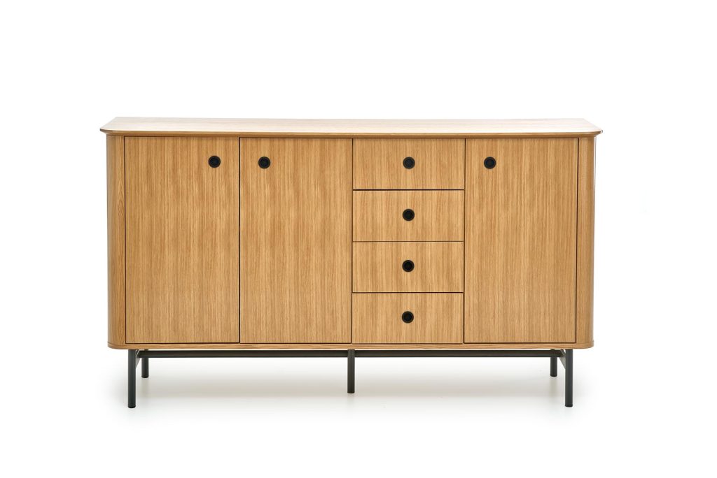 SMART komoda KM-1 dąb naturalny/czarny (3p=1szt)