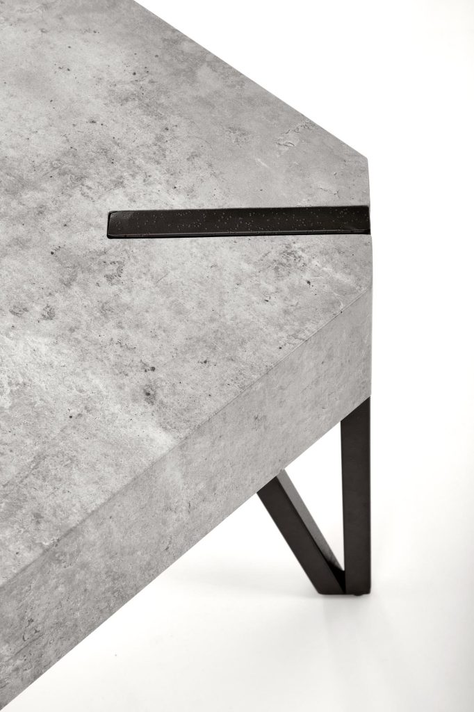 EMILY ława beton / czarny (1p=1szt)
