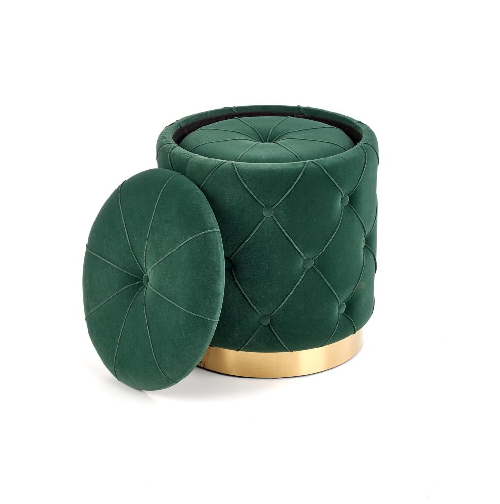 POLLY zestaw 2 puf, ciemny zielony (1p=1kpl)