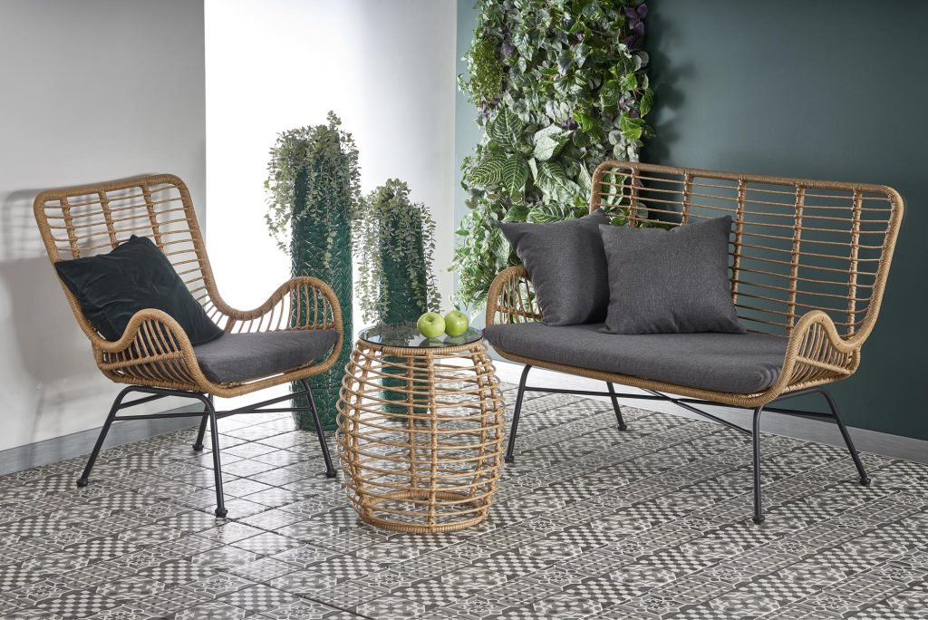 IKARO XL sofa naturalny-popiel (1p=2szt)