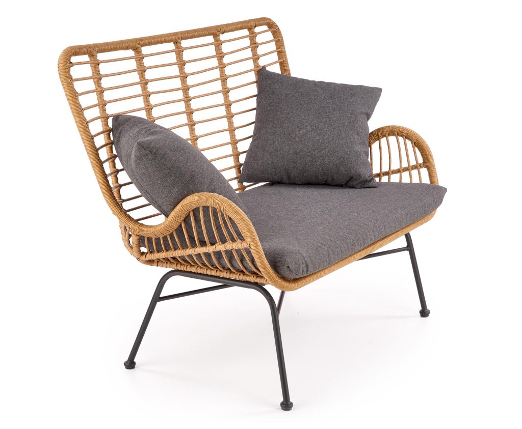 IKARO XL sofa naturalny-popiel (1p=2szt)