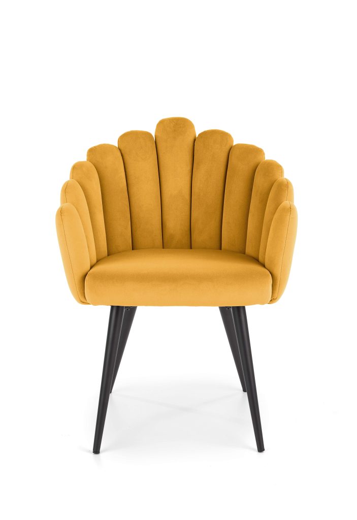 K410 krzesło musztardowy velvet (1p=1szt)