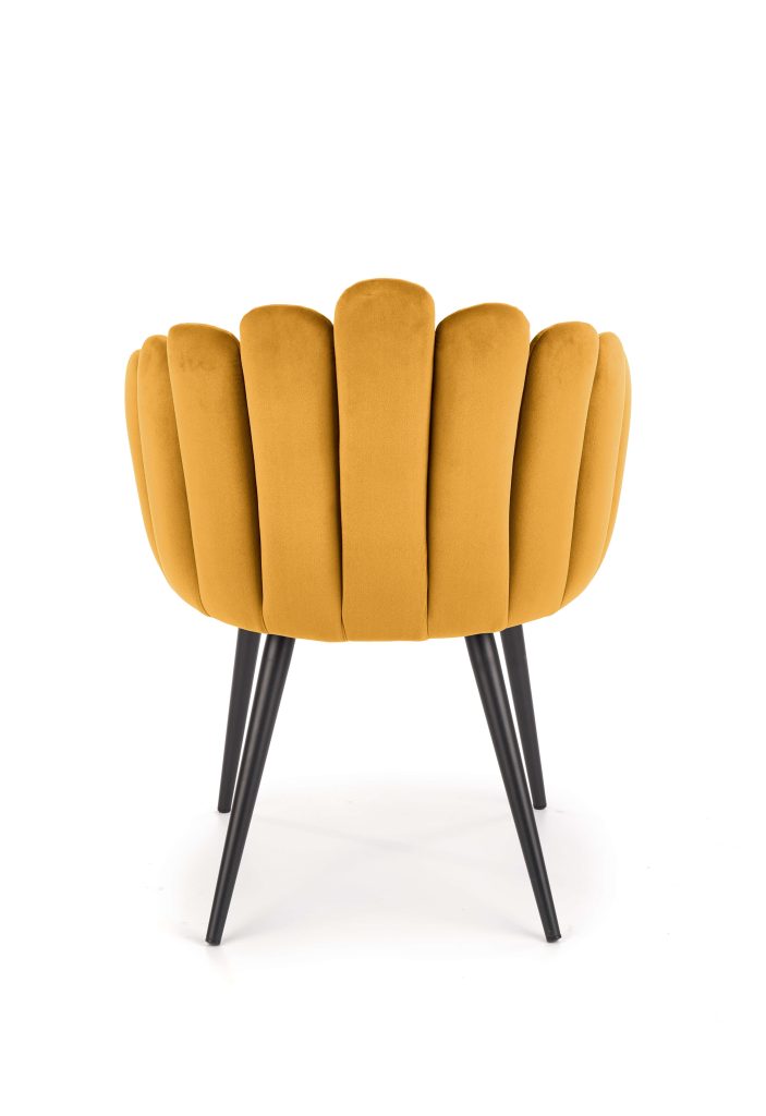 K410 krzesło musztardowy velvet (1p=1szt)