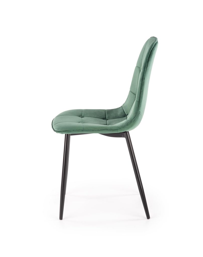 K417 krzesło ciemny zielony velvet (1p=4szt)