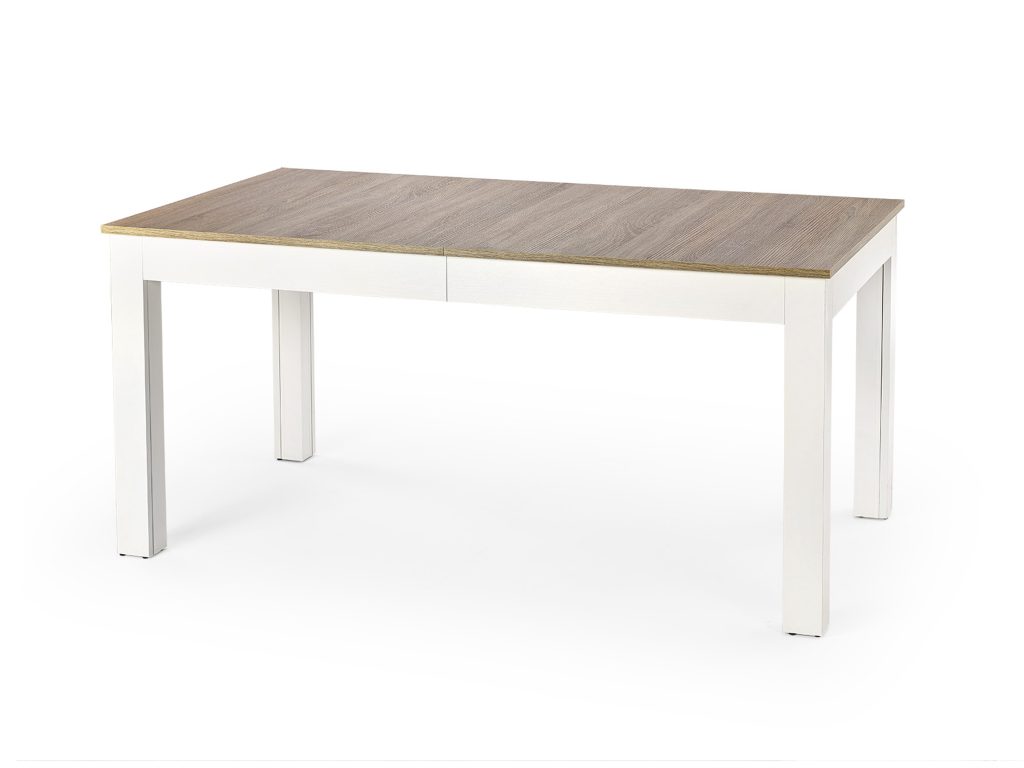 SEWERYN 160/300 cm stół kolor dąb sonoma / biały (160-300x90x76 cm) (3p=1szt)