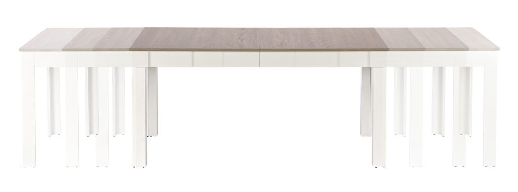SEWERYN 160/300 cm stół kolor dąb sonoma / biały (160-300x90x76 cm) (3p=1szt)