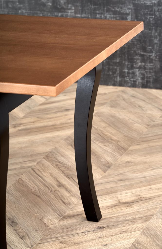 WINDSOR stół rozkładany 160-240x90x76 cm kolor ciemny dąb/czarny (2p=1szt)