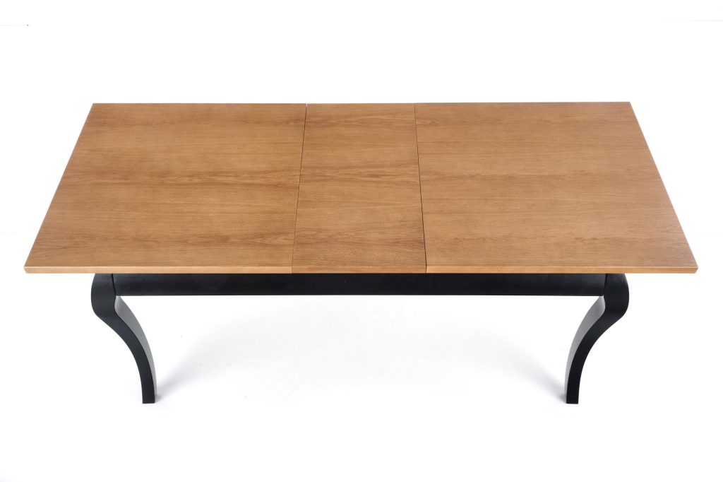 WINDSOR stół rozkładany 160-240x90x76 cm kolor ciemny dąb/czarny (2p=1szt)
