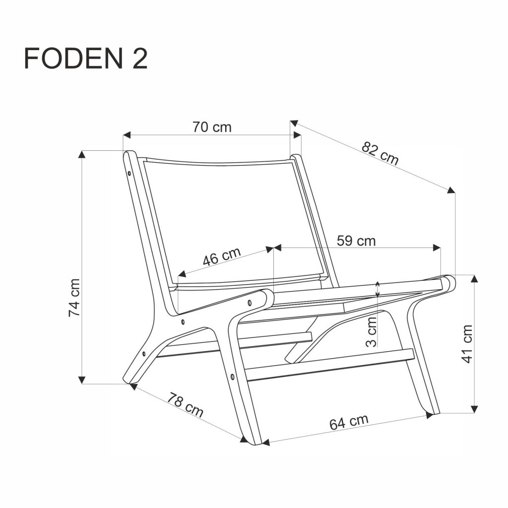 FODEN 2 fotel wypoczynkowy, naturalny (1p=1szt)