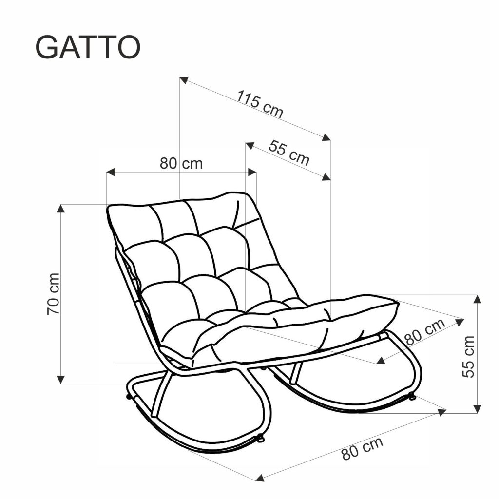 GATTO fotel wypoczynkowy popiel (1p=1szt)