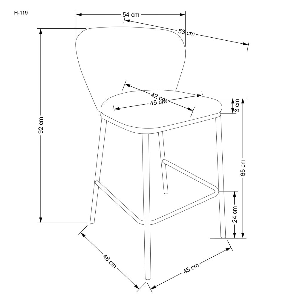 H119 hoker kremowy (1p=2szt)