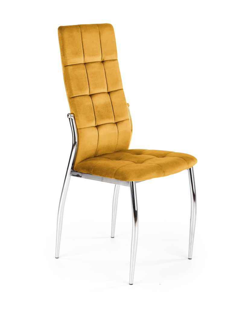K416 krzesło musztardowy velvet (1p=4szt)