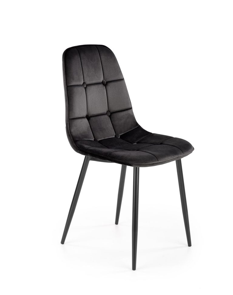 K417 krzesło czarny velvet (1p=4szt)