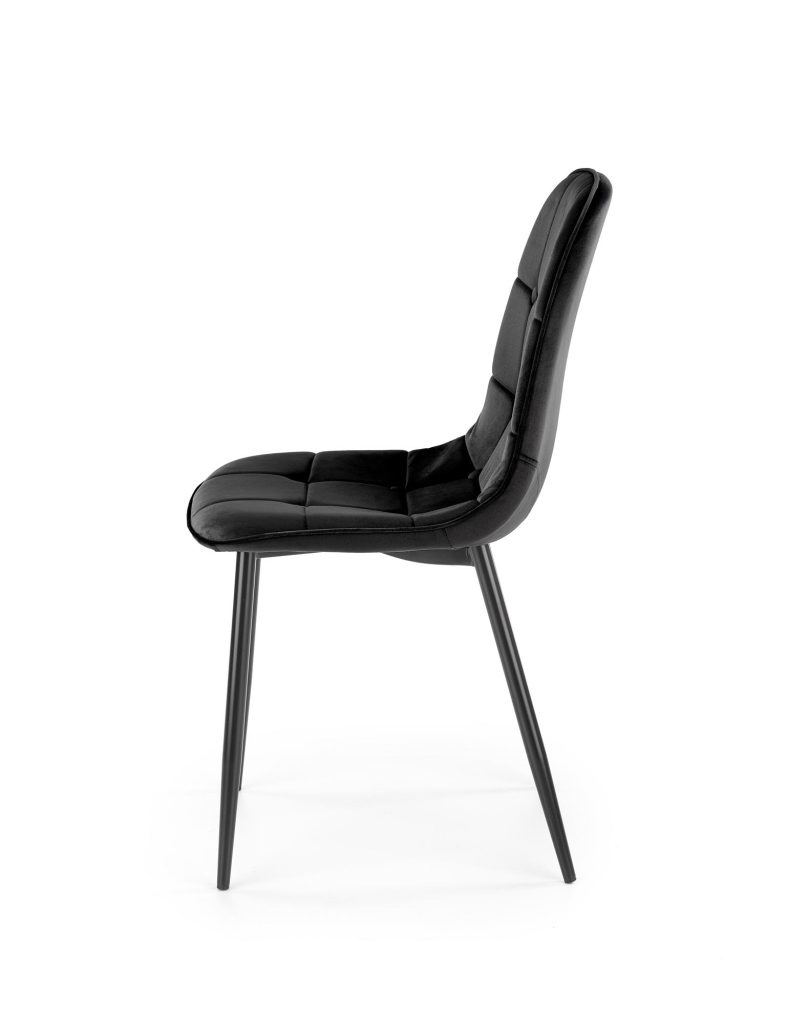 K417 krzesło czarny velvet (1p=4szt)