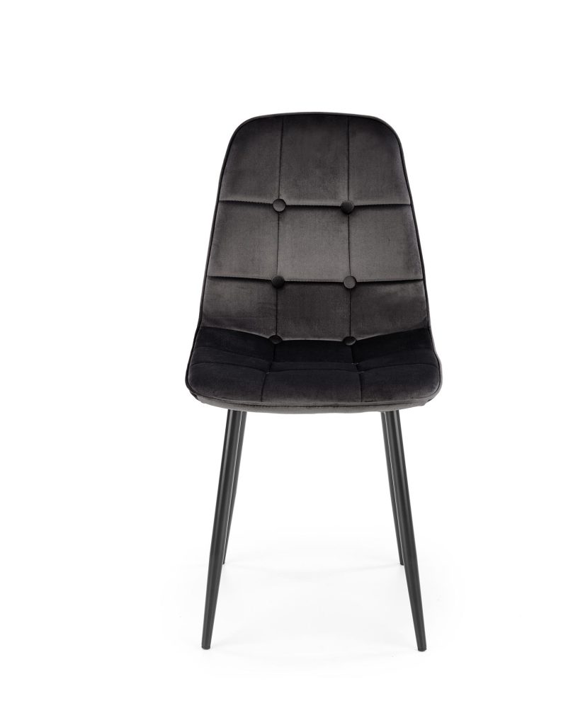 K417 krzesło czarny velvet (1p=4szt)