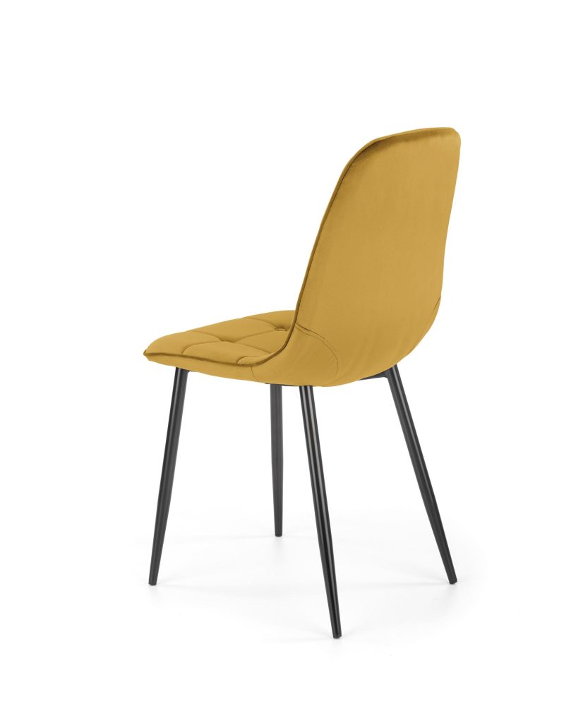 K417 krzesło musztardowy velvet (1p=4szt)
