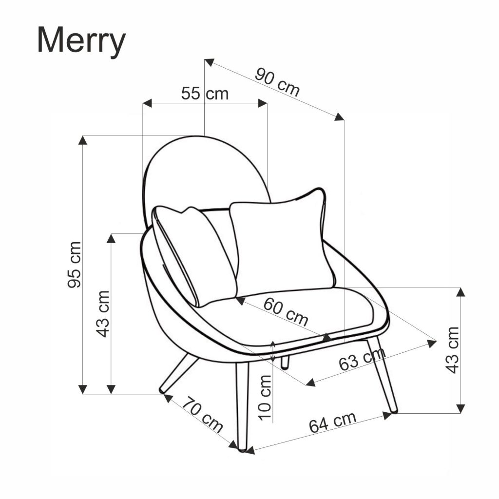 MERRY fotel wypoczynkowy, kremowy (1p=1szt)