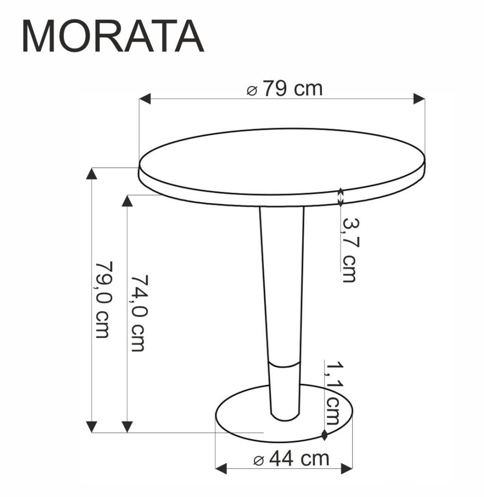 MORATA stół okrągły, biały marmur / czarny / złoty (3p=1szt)