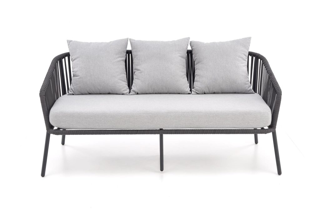 ROCCA zestaw ogrodowy ( sofa + fotel 2x + ława ), ciemny popiel / jasny popiel (1p=1szt)