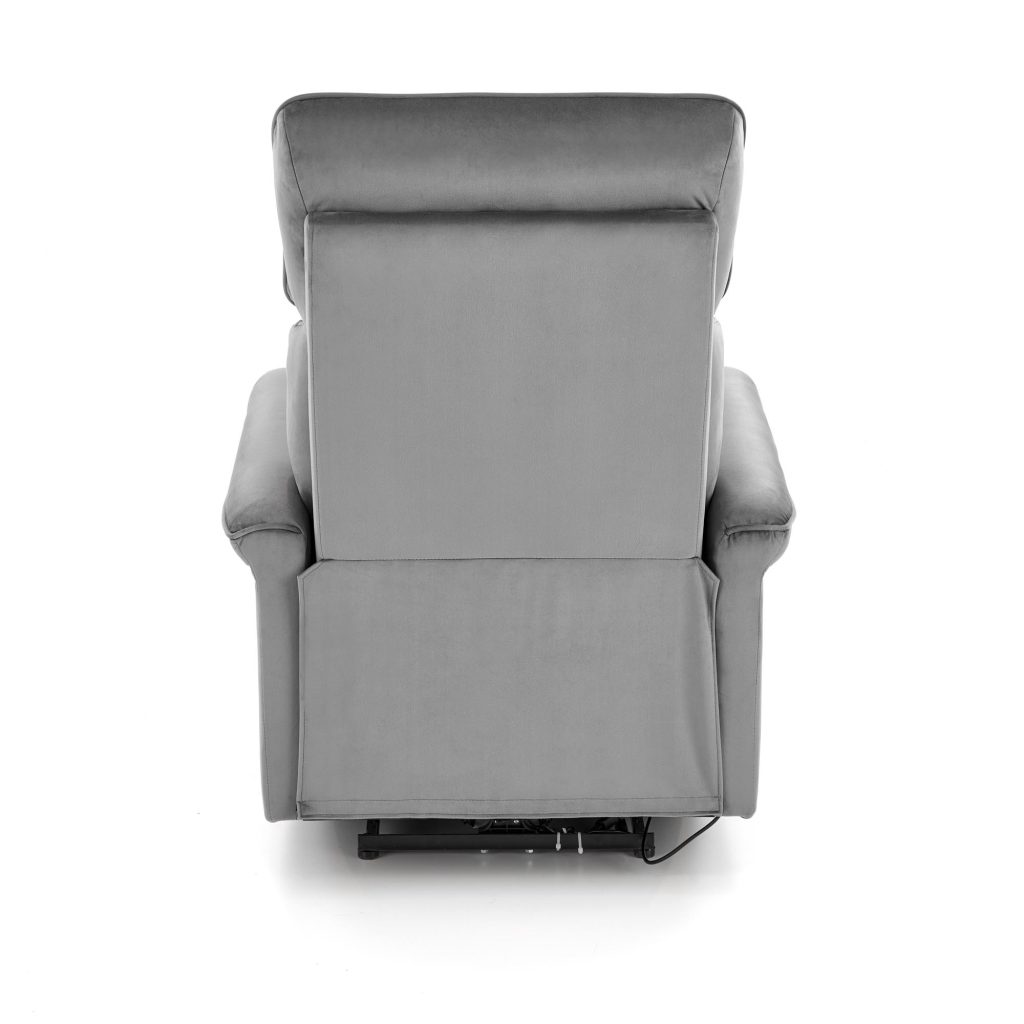 SEMIR fotel z funkcja elektrycznego rozkładania / gniazdo USB, popielaty (2p=1szt)