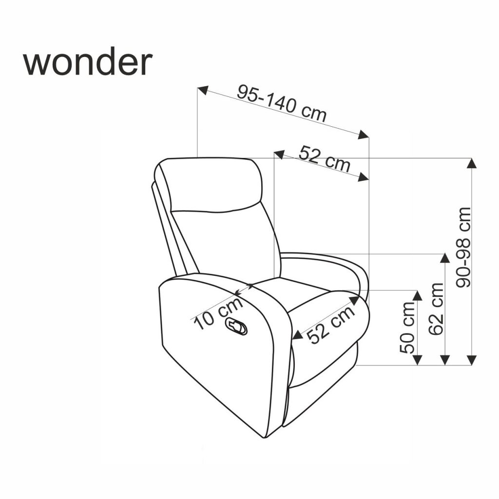 WONDER fotel rozkładany z funkcją kołyski, ciemno zielony (2p=1szt)