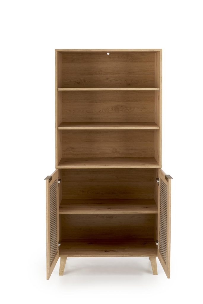 BORNEO REG-1 regał dąb artisan/czarny (2p=1szt)