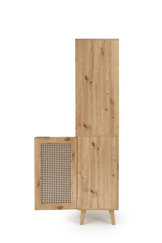 BORNEO REG-1 regał dąb artisan/czarny (2p=1szt)