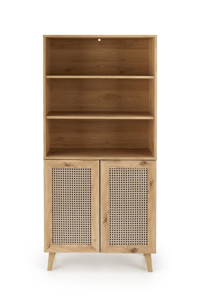 BORNEO REG-1 regał dąb artisan/czarny (2p=1szt)
