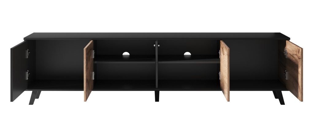 RANDOM RTV-3 stolik RTV 200 cm dąb wotan/czarny (2p=1szt)