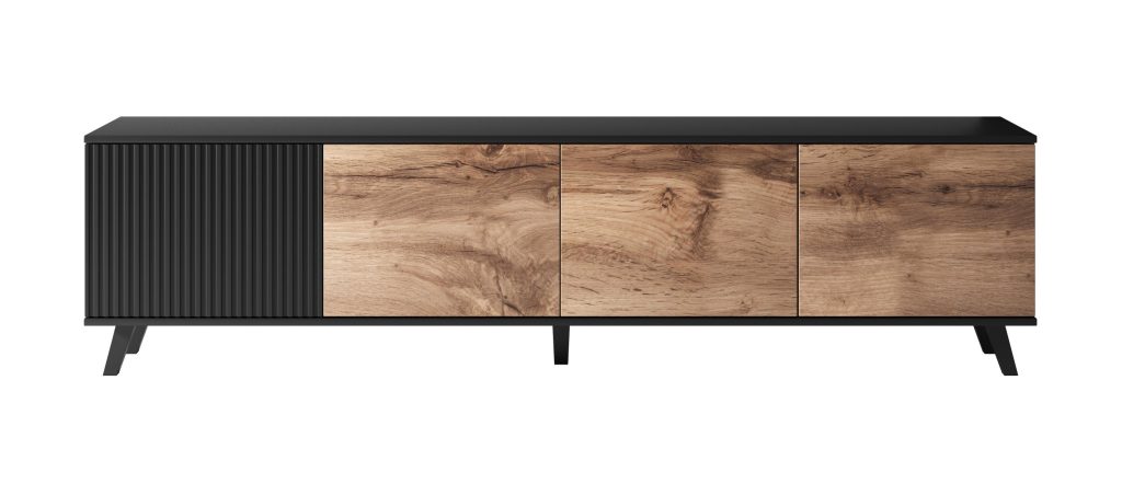 RANDOM RTV-3 stolik RTV 200 cm dąb wotan/czarny (2p=1szt)