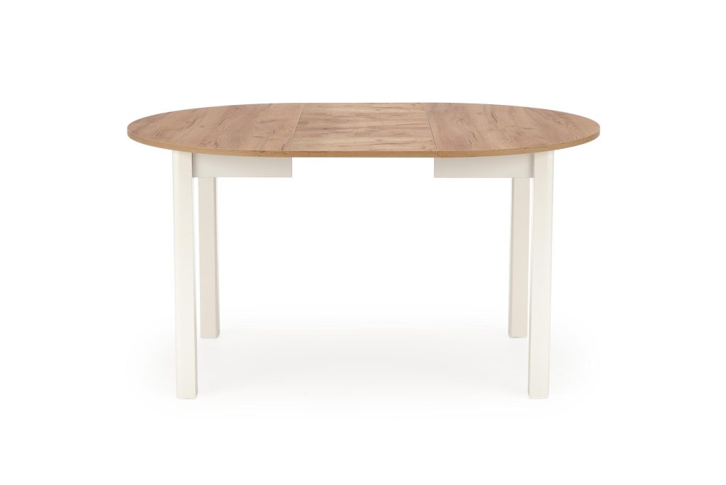 RINGO stół kolor blat dąb craft, nogi - biały (102-142x102x76 cm) (2p=1szt)