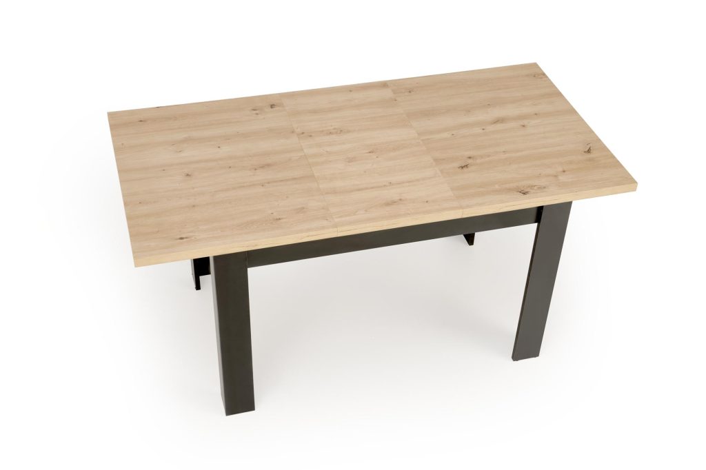 BAGIO stół rozkładany 120-160/80 cm dąb artisan/czarny (2p=1szt)