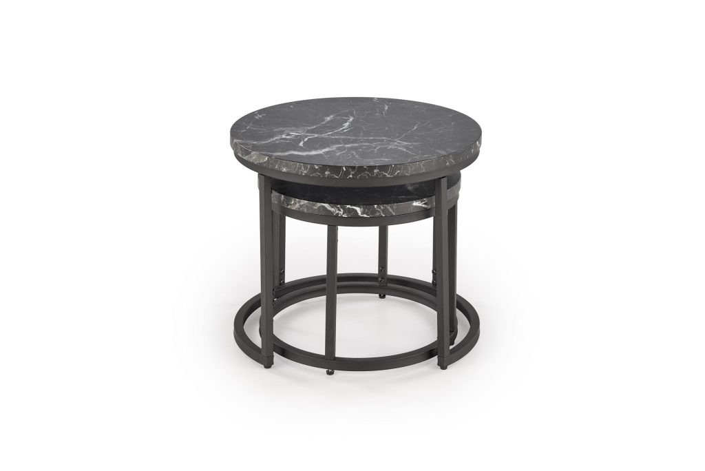 OREO zestaw dwóch ław czarny marmur / czarny (1p=1szt)