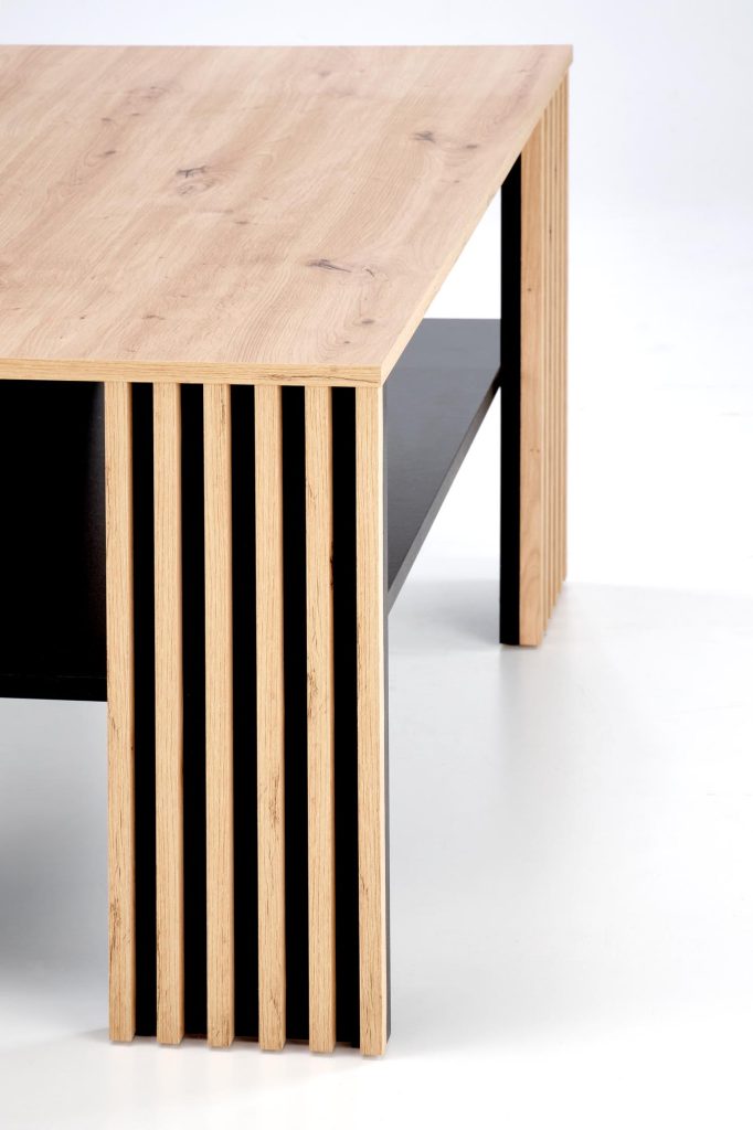 FEMINA ława dąb artisan/czarny (1p=1szt)