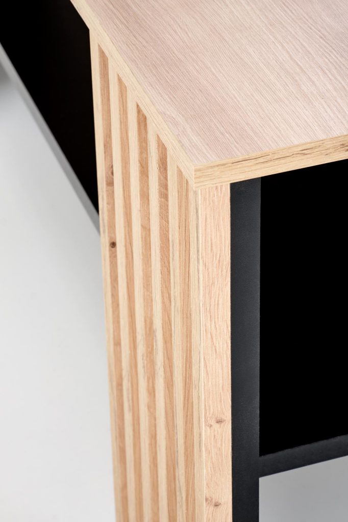 FEMINA ława dąb artisan/czarny (1p=1szt)