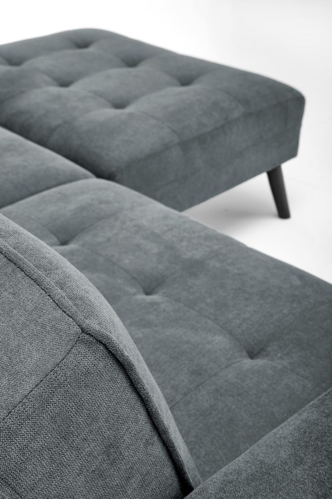 CORNELIUS sofa rozkładana z funkcją narożnika popiel (1p=1szt)