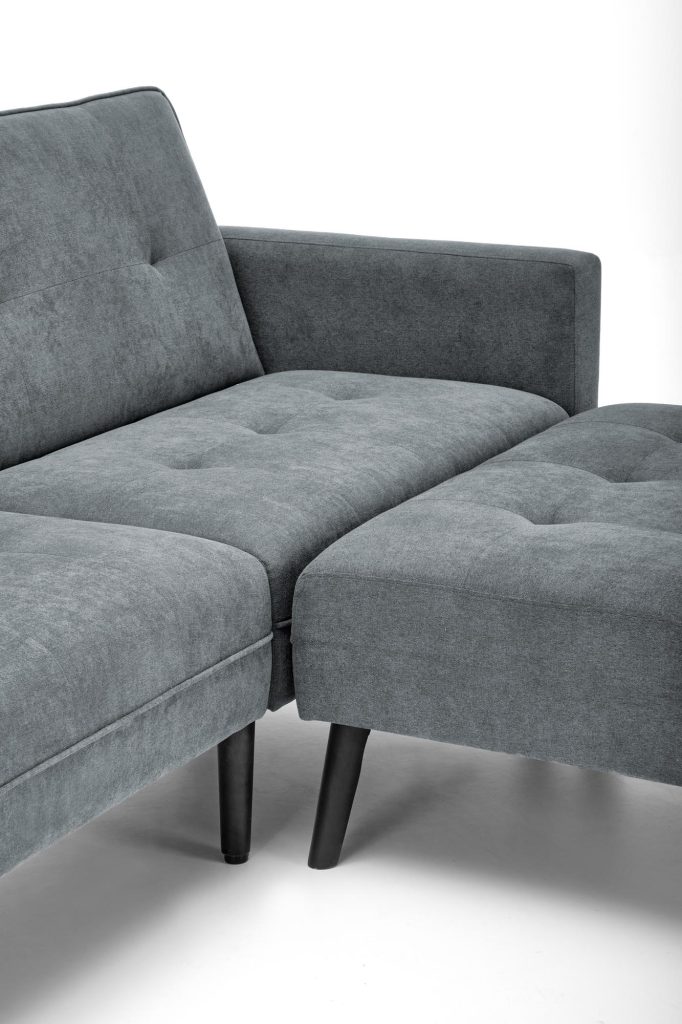 CORNELIUS sofa rozkładana z funkcją narożnika popiel (1p=1szt)