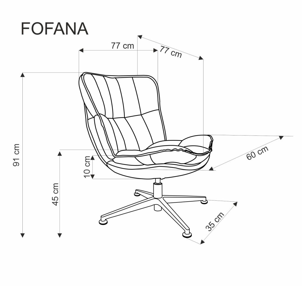 FOFANA fotel wypoczynkowy kremowy (1p=1szt)