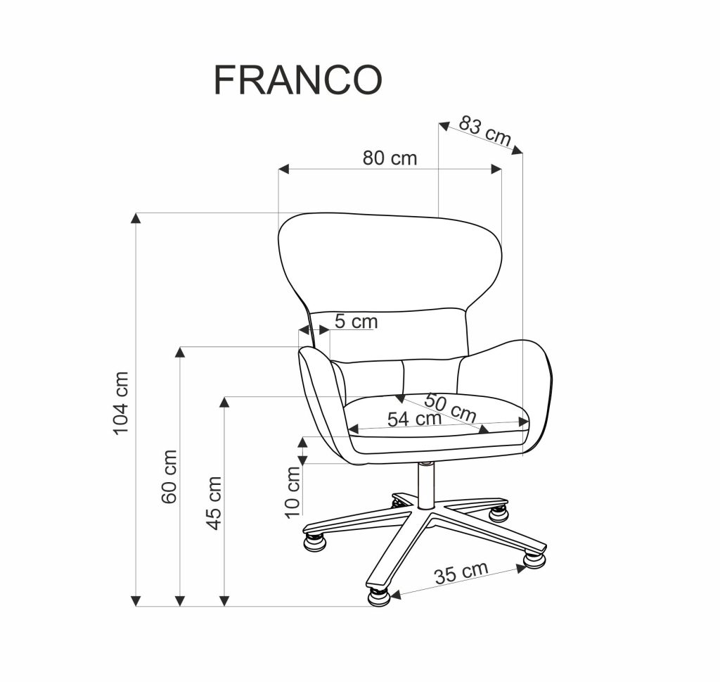 FRANCO fotel wypoczynkowy beżowy (1p=1szt)