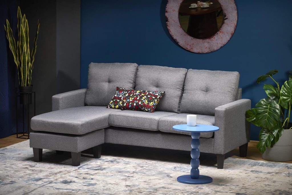GERSON sofa z podnóżkiem popielaty (1p=1szt)