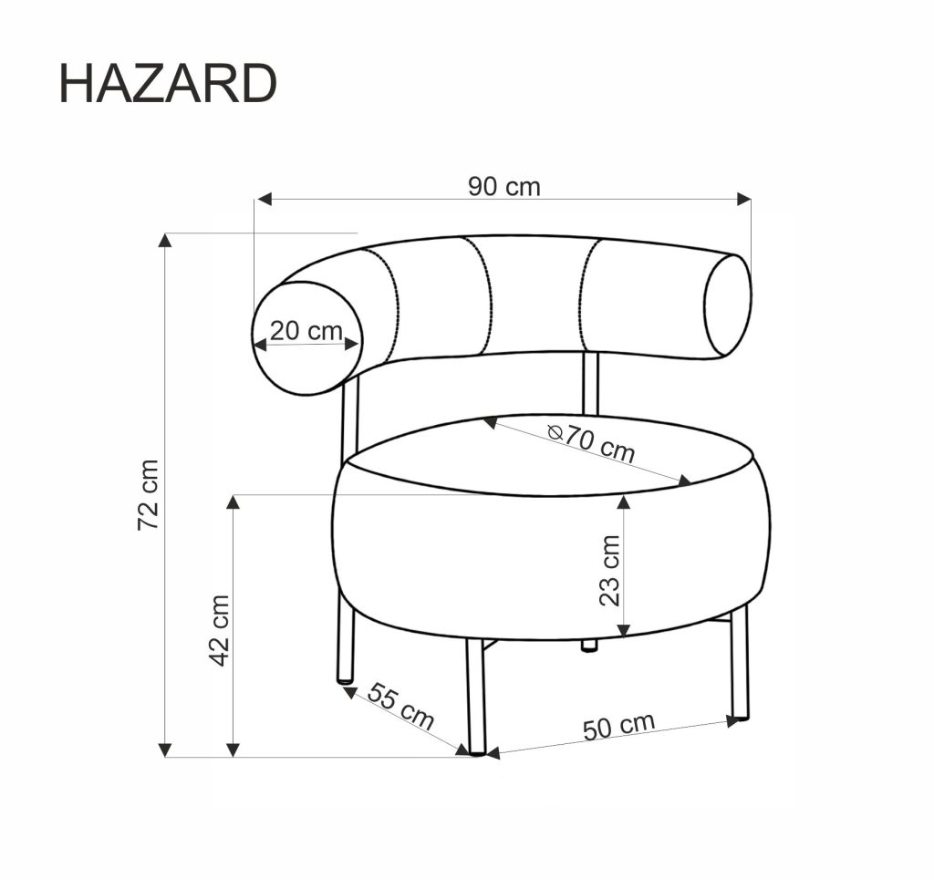 HAZARD fotel wypoczynkowy, beżowy (1p=1szt)