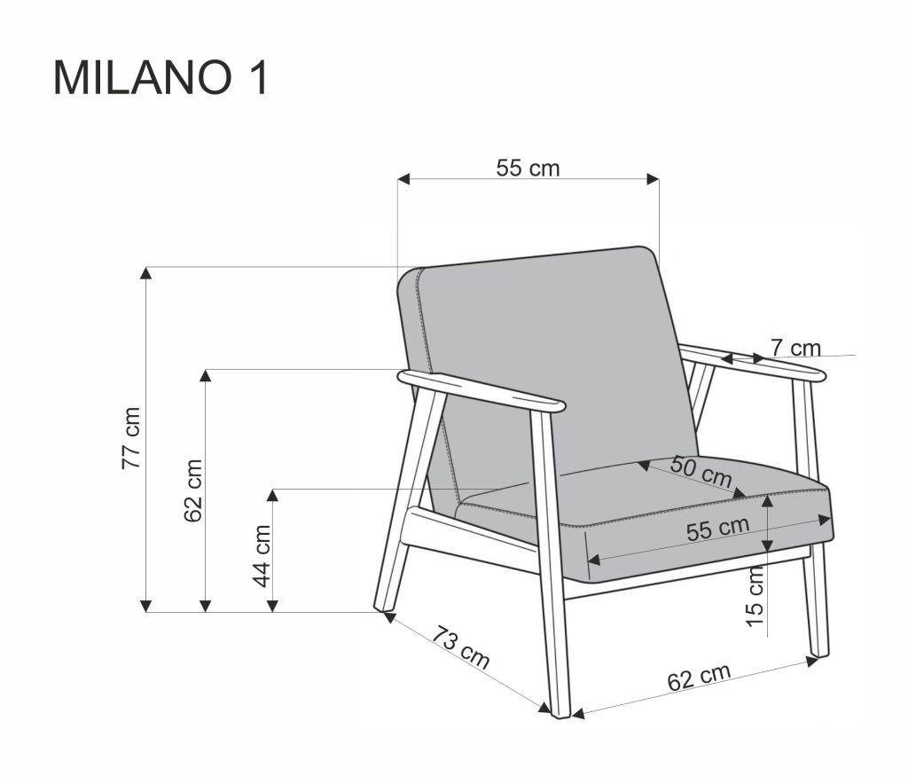 MILANO 1S fotel - beżowy tap. Castel 15 (1p=1szt)
