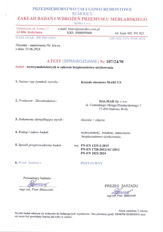 MARCUS fotel gabinetowy czarny